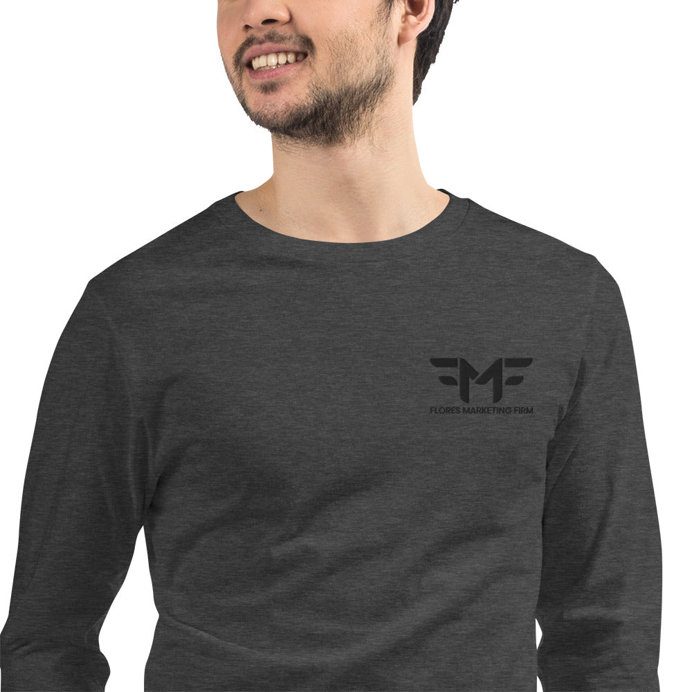 Flores Long Sleeve Embroidered Tee