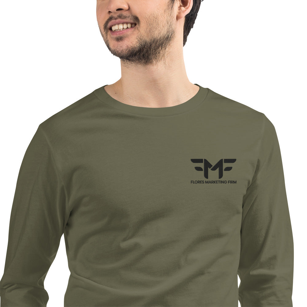 Flores Long Sleeve Embroidered Tee